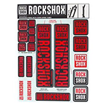 UNIVERSAL DECAL KIT RED COLOR FOR FORKS ROCK SHOX 35 mm